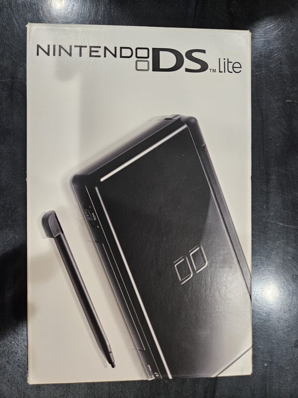 Nintendo DS Lite Handheld Console - Black With Box, Inserts, And Charger